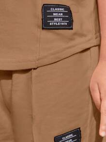 Da Neonato Pantaloncini & Maglietta toppa con lettera
