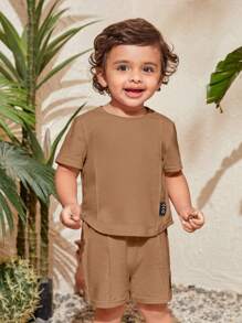 Da Neonato Pantaloncini & Maglietta toppa con lettera