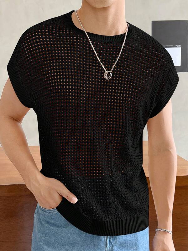 Manfinity BRENVOR 鬆身男士實色蝙蝠袖編織毛衣