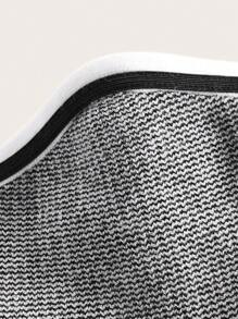 Muchica Yin & Yang Pattern Tube Knit Top - Black and White - View 4