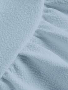 SHEIN EZwear Solid Ruffle Hem Skirt