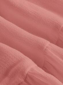 SHEIN MOD Paperbag Waist Ruffle Hem Skort - Pink - View 4