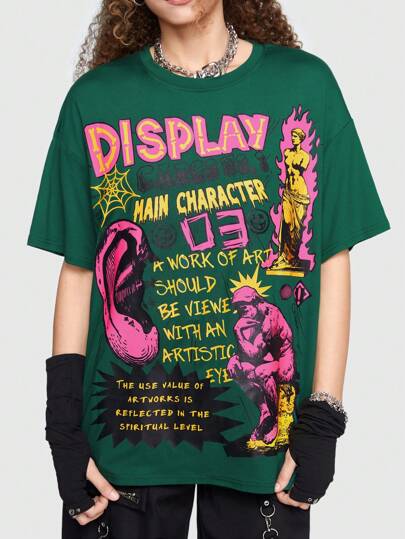 Street Life T-shirt Graphique De Slogan