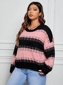 SHEIN EZwear Hơn Khối màu Thả vai Áo len - Nhiều màu - Xem 5