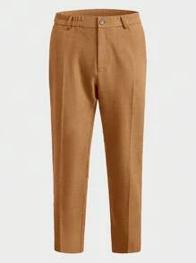 Manfinity VCAY Men Button Front Blazer & Vest & Trousers Without Shirt - Khaki - View 3