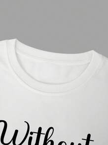 Manfinity Homme Men Plus Slogan Graphic Tee - White - View 4