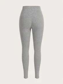 SHEIN EZwear 3pcs Solid Elastic Waist Leggings - Multicolor - View 7