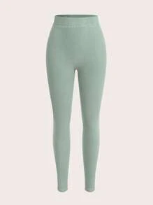 SHEIN EZwear 3pcs Solid Elastic Waist Leggings - Multicolor - View 11