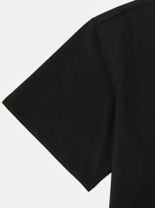 Manfinity Homme Nam Plus Cây & In hươu Áo thun - màu đen - Xem 3