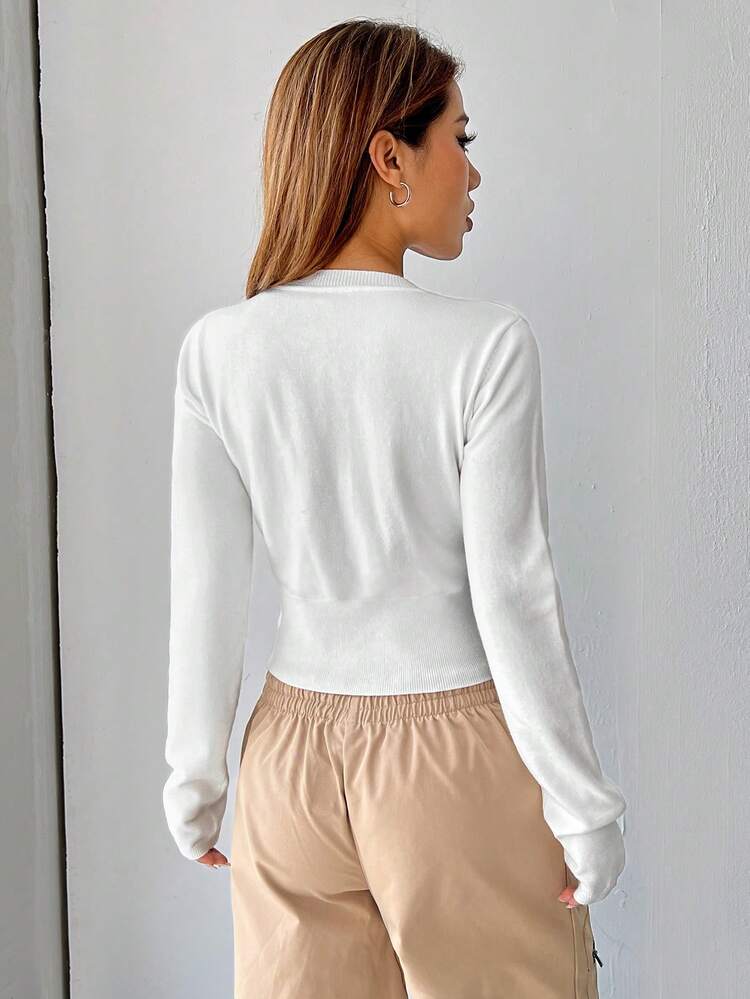 Heart & Slogan Pattern Sweater