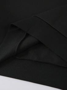 男士字母圖案運動衫 - 黑色 - 查看 4