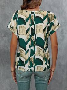 SHEIN LUNE In Địa lý tay cánh Áo sơ mi - Nhiều màu - Xem 2