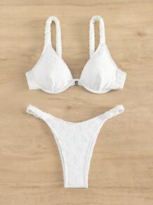 實心鋼圈比基尼套裝