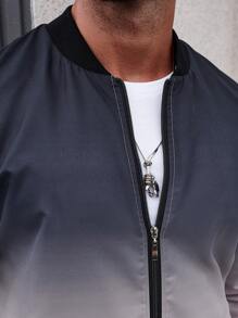 Manfinity Homme Nam Bóng Dây kéo Áo khoác & Quần - Xám - Xem 8