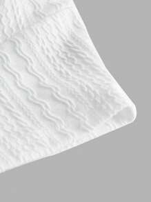 SHEIN EZwear Summer Solid Backless Crop Halter Top - White - View 3