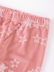 少女星星印花緊身睡衣套裝