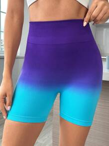 In Ombre Thắt lưng băng rộng Quần short thể thao đạp xe - Nhiều màu - Xem 3