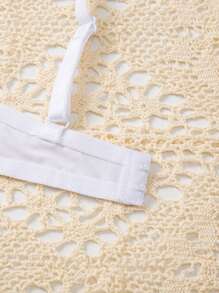 Casual Black And White Push Up Bra With Medium Stretch Plain Fabric Design - Black and White - View 6