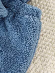 Đứa bé gái Túi Kép Tương phản ràng buộc Áo Teddy Jackets
   & Quần - Màu xanh bụi bặm - Xem 6