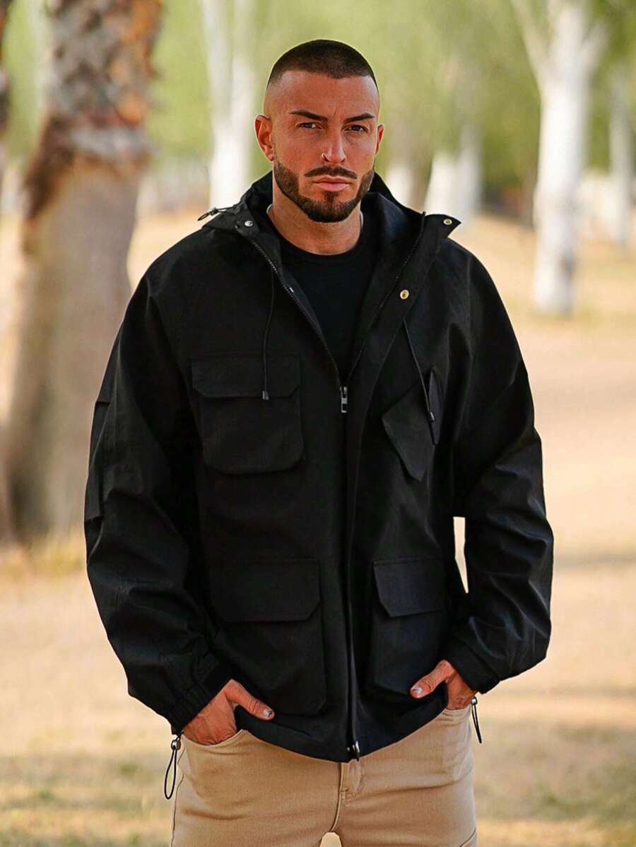 男士外套 - 黑色 - 查看 1