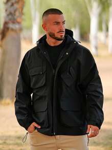 男士外套 - 黑色 - 查看 4