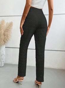 Chiquease Solid Suit Pants - Black - View 2