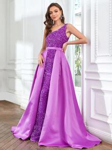 Một bờ vai Kim sa Ăn mặc trang trọng - Màu tím - Xem 6