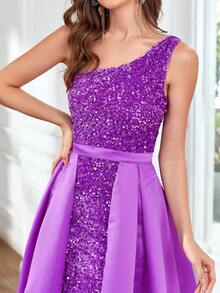 Một bờ vai Kim sa Ăn mặc trang trọng - Màu tím - Xem 7