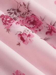 SHEIN MOD Váy hai dây xếp nếp họa tiết hoa toàn thân viền đuôi cá - Nhiều màu - Xem 4