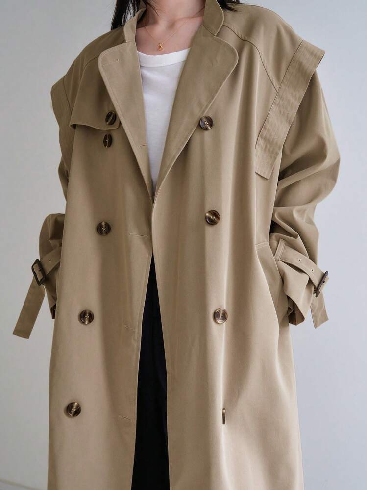 DAZY Double Breasted Trench Coat | SHEIN USA