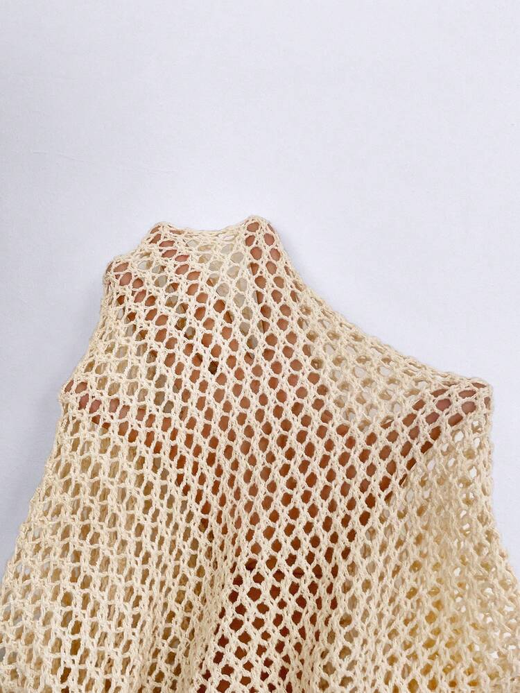 Plus Tie Neck Drop Shoulder Sweater Without Bra Knit Pullover Fall Winter Sweater