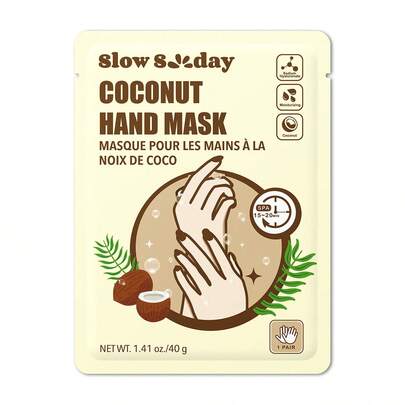 Mascarilla de manos de coco SlowSunday, para manos secas y agrietadas, hidratante, calmante para la piel, nutrición profunda, adecuada para el verano, Y2K, ideal para fiestas