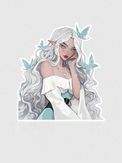 Anntherosee 1 pieza con estampado de figura PVC Pegatina , con dibujos animados Etiqueta engomada surtida