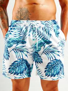 Surfspeed 男士熱帶圖案腰部抽繩泳褲 - 彩色 - 查看 4