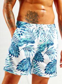 Surfspeed 男士熱帶圖案腰部抽繩泳褲 - 彩色 - 查看 6