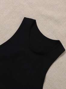 SHEIN Yoga Basic 2pcs Solid Ribbed Knit Sports Tank Top - Multicolor - View 3