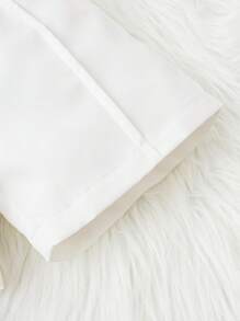 SHEIN 女嬰華夫格編織連身背心&前蝴蝶結短褲＆ 頭巾 - 彩色 - 查看 3