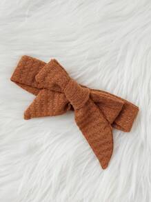 SHEIN 女嬰華夫格編織連身背心&前蝴蝶結短褲＆ 頭巾 - 彩色 - 查看 6