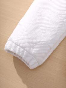 SHEIN 女大童字母補丁細節拉鏈開襟夾克 - 白色 - 查看 4