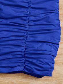 SHEIN 女小童褶邊吊帶洋裝