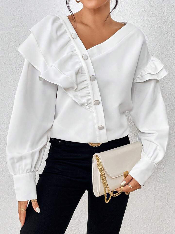 shein ruffle blouse