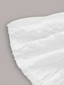 SHEIN ICON Twist Split Hem Tube Crop Women Tops - White - View 3