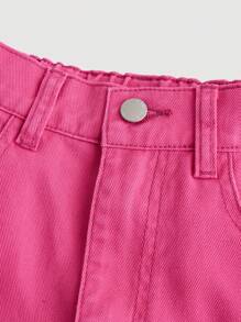 SHEIN Teen Girl Flap Pocket Cargo Jeans