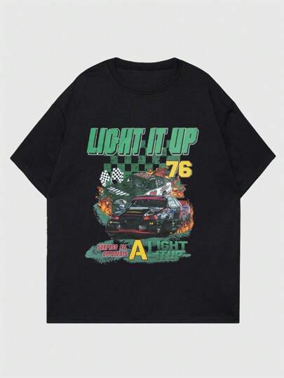 Street Life Guys Car & Letter Graphic Tee