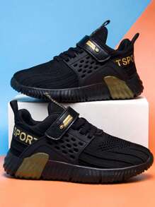 舒服的,輕便和透氣孩子們運動鞋適用於校園 - 黑色 - 查看 4