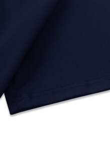 Manfinity Homme Men Slogan Graphic Casual Short Sleeve Tee, Boyfriend Gift, For Going Out - Navy Blue - View 4