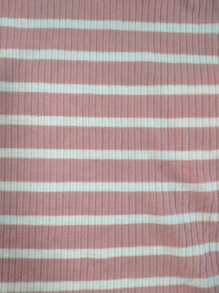 SHEIN Essnce In sọc Crop Tank Top & Tách đùi Váy - Hồng - Xem 7