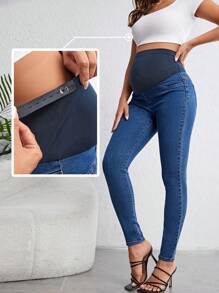 SHEIN Maternity Adjustable Waist Skinny Jeans