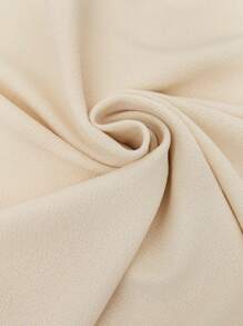 BizChic Contrast Trim Button Front Dress - Beige - View 6