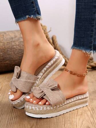 Nuevos sandalias de moda de mujer con plataforma y cuña, zapatos casuales cómodos